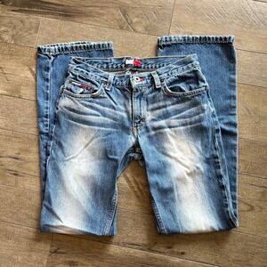 Y2K Tommy Jeans Tommy Hilfiger Women's Denim Bootcut Mid/Low Rise Jeans Sz 5